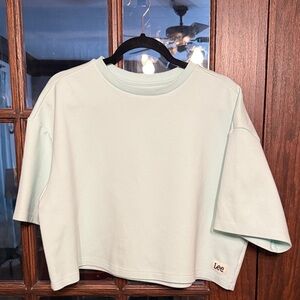 Lee Women's Mint Green Short Sleeve Sweatshirt